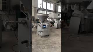 Commercial Sausage Filler Stuffing System with Automatic Materials Feeding Hopper [upl. by Yacano]