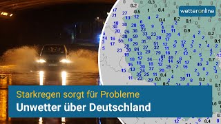 Unwetter in Deutschland – Starkregen und Hagel verursachen Schäden [upl. by Asined922]