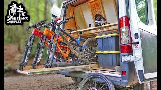 CUSTOM DIY SLIDE OUT BIKE RACK VANLIFE  Singletrack Sampler Van Build Ep 7 [upl. by Briscoe956]