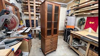 Serial  23  Mahogany Linen Cabinet With Morisco Glass Doors [upl. by Charlotta931]