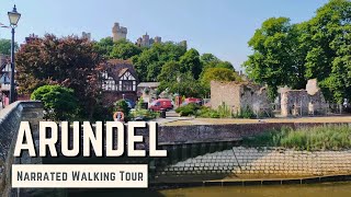 ARUNDEL West Sussex  4K Narrated Walking Tour  Lets Walk 2023 [upl. by Linder]