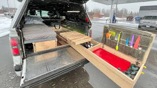 Building the Ultimate Truck Camping Setup  start to finish DIY [upl. by Selma]