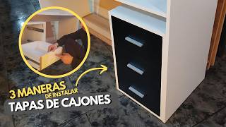 COMO INSTALAR TAPAS DE CAJONES en 5 MINUTOS  ESTILO MADERO cajones cajon woodworking [upl. by Eniamraj938]