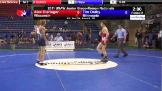 Junior Greco 152  Alex Dieringer WI vs Tim Ostby MN [upl. by Aiva]