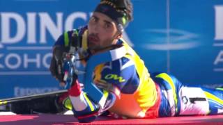 CLOSEST FINISH  Biathlon World Cup 3 20152016  Mens 15km Mass Start race [upl. by Aneert749]