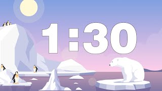 1 MINUTE 30 SECONDS COUNTDOWN TIMER WITH ALARM FOR KIDS [upl. by Brigit]