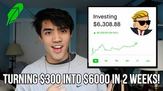 Turning 300 into 6000 in 2 Weeks Robinhood Edition [upl. by Lubin111]