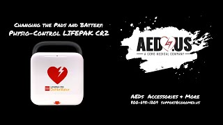 Changing Pads and Battery on the PhysioControl LIFEPAK CR2 AED  AEDUS [upl. by Ybok]