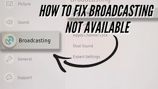 How to fix grayed out broadcasting in a Samsung TV   This function is not availablequot error [upl. by Nnairahs]