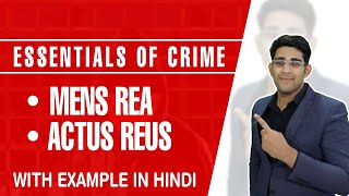 MENS REA amp ACTUS REUS I ESSENTIALS OF CRIME I EXCEPTIONS OF MENS REA I IPC LECTURES IN HINDI I EP 1 [upl. by Lynnett420]