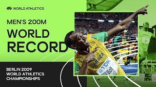 World Record  Mens 200m Final  World Athletics Championships Berlin 2009 [upl. by Illek]