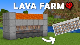 Minecraft 120 Lava Farm  Auto Lava Farm Tutorial  120 [upl. by Auoh]