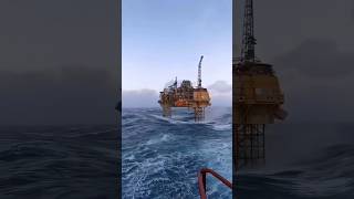 How Do Oil Rigs Stay Stable in Rough Ocean Waves ocean oil telugufacts shorts facts [upl. by Korie]