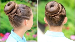 How to Create a Bow Bun  Prom Hairstyles [upl. by Anitsirhcairam]