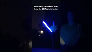 Reenacting Obi Wan vs Vader from the Obi Wan miniseries in the dark final part [upl. by Atsugua]