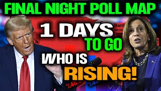 JUST 1 DAY TO GO Shocking Rise Trump or Harris 2024 Last Election Polls Map Prediction [upl. by Alarick]