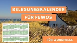 Buchungskalender Plugin WordPress für Ferienwohnungen  Kostenloser Belegungskalender [upl. by Alenoel]