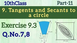 10thClassTangents and Secants to a circle Exercise93QNo78 Maths world makes smart in telugu [upl. by Gabey]