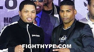 FULL GERVONTA DAVIS VS YURIORKIS GAMBOA PRESS CONFERENCE amp FIRST INTENSE FACE OFF IN ATL [upl. by Garrek649]