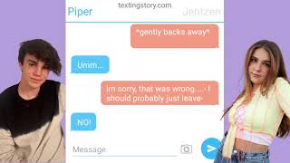 Piper and Jentzen Texting Story  💕 𝕋𝕙𝕖 𝕊𝕢𝕦𝕒𝕕 𝕋𝕖𝕩𝕥𝕚𝕟𝕘 𝕊𝕥❀𝕣𝕚𝕖𝕤 first video 😬🥺 [upl. by Rede]