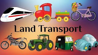 Modes of transport l land transport l road transport l Names of vehicles l vehicleslMiniminds12 [upl. by Nashom]