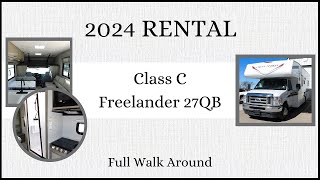 2024 Coachmen Freelander 27QB Class C  2024 Rental [upl. by Yelahs612]