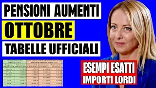 PENSIONI OTTOBRE AUMENTI CONFERMATI TABELLA ESEMPI 📈 TUTTE LE FASCE VERIFICA NUOVI IMPORTI NETTI [upl. by Dal]