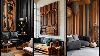 50 Wooden Wall Decorating Ideas for Living Room 2024  Home Interior Wall Design [upl. by Otsirave]