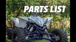 Mods List Street Legal 2017 YFZ450R [upl. by Ahsait]