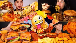 FOOD CRAVINGS  MUKBANGERS EATING BEST FAST FOOD 💯 REAL SOUND SATISFYING SHOW [upl. by Dorette]