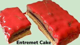 CHOCOLATE CHERRY CAKE  3D ENTREMET CAKE RECIPE  DESSERTFOOD [upl. by Lael]