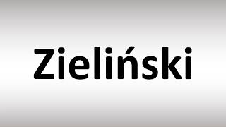 How to Pronounce Zielinski Polish Name [upl. by Nanreik]