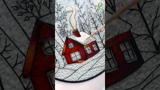 Painting House on Glass 😱 🏠 shorts [upl. by Sheppard]