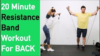 Resistance Band Workout for Back  Great Back Workout at home  20 Minutes [upl. by Georgeanna580]