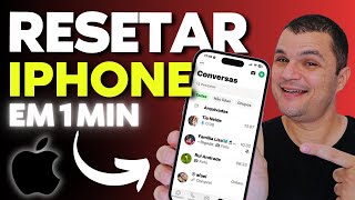 COMO RESETAR O IPHONE IOS PARA AS CONFIGURAÇÕES DE FÁBRICA APAGANDO TODOS OS ARQUIVOS PARA VENDER [upl. by Shellans]