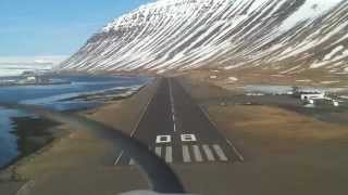 VFR Approach and landing in Ísafjörður IcelandBIIS [upl. by Del]