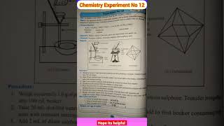 Chemistry Experiment No 12 solutions To prepare pure sample of potash alum 12thpractical [upl. by Uokes459]