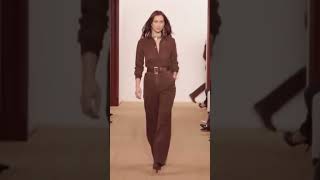 Irina Shayk walking for Ralph Lauren Fall 2024 runwaycollection model fashionmagazine [upl. by Ahseekan836]