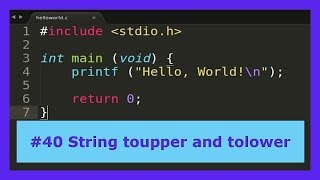 C Tutorial 40  String toupper and tolower [upl. by Aidroc]