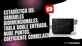 ESTADÍSTICA 05VARIABLES BIDIMENSIONALES TABLA DOBLE ENTRADA NUBE PUNTOS COEFICIENTE CORRELACIÓN [upl. by Larisa2]