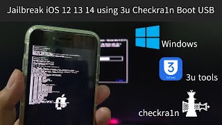 How to Jailbreak iOS 12 13 14  Windows 3u Checkra1n USB [upl. by Gnex919]