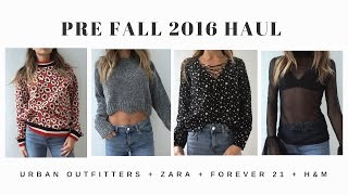 PreFall 2016 Haul amp TRY ON  Zara  HampM  Urban Outfitters  Forever 21 [upl. by Lalla123]