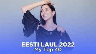 🇪🇪 Eesti Laul 2022 My Top 40 [upl. by Yrreb]