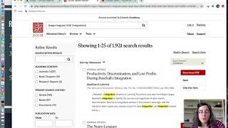 Research 5 JSTOR Access and Advanced Search [upl. by Lilith]