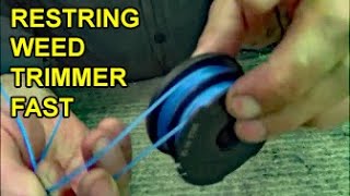 How To Tips for Easy Restring of Weed Eater with 2 strings [upl. by Wun]