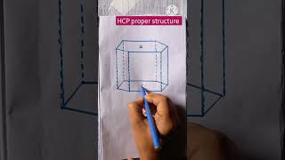 how to draw HCP structure shorts youtubeshorts chemistry viral neet reels drawing diagram [upl. by Hege]