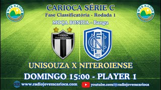 Unisouza x Niteroiense  Carioca Série C 2024 Rodada 1  AO VIVO EM ÁUDIO [upl. by Ynaffad]