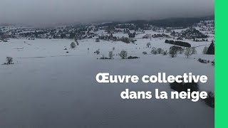 Autrans  Une oeuvre collective dans la neige [upl. by Fabria780]