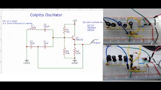 Colpitts Oscillator circuit [upl. by Enautna]