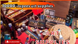 Art supplies tour 10k rupees expensive [upl. by Clayborn176]